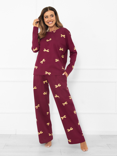 Kwadro Női pizsama Italian Fashion - pamut, hosszú ujjú és nadrágos