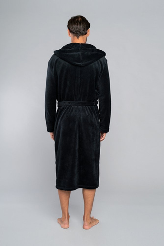 Mimas Férfi fürdőköpeny kapucnival olasz divat - grafit