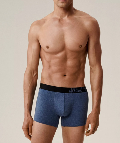 Férfi boxeralsó 3MH-226/25 zöld-márványkék-pamut, 3 csomag, kényelmes szabás, kényelmes illeszkedés