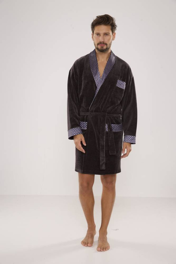 772 Bonjour férfi forex fürdőköpeny - grafit