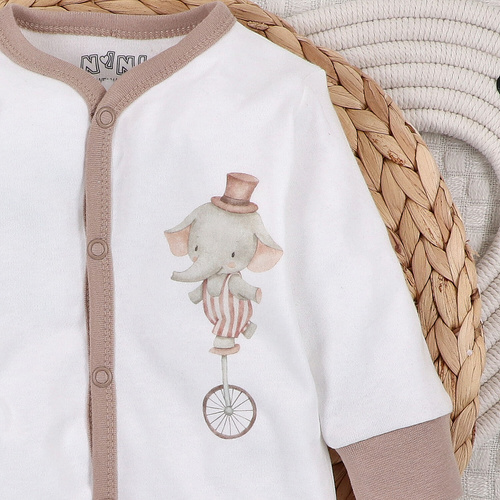 ABN-5586 Circus Baby Pajac Nini - 100% organikus pamut, antiallergén, lengyel gyártás