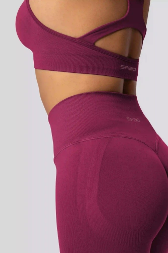 Spaio PRO push-up leggings magas derék alakformáló nem átlátszó red wine