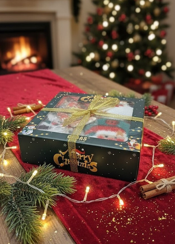 Cosas BDP60-56 Wik zokni - karácsonyi szett, 4 pár dobozban, női puff zokni