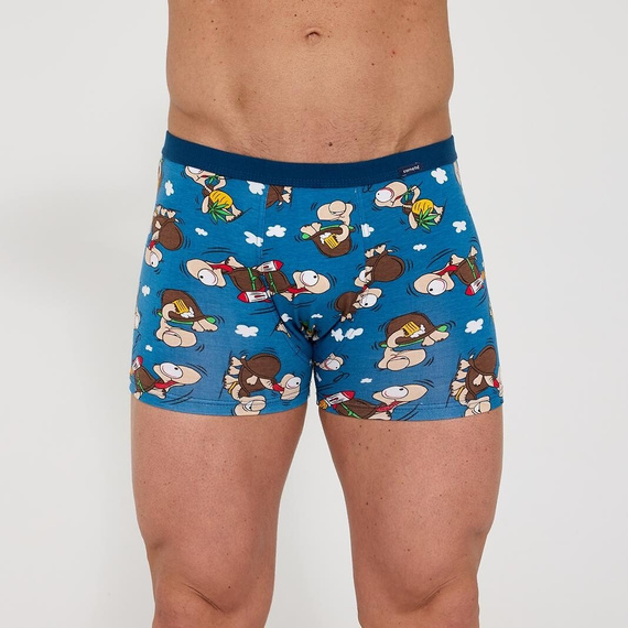 Cornette Tattoo 280/258 Chillout 2 – kék pamut férfi boxeralsó