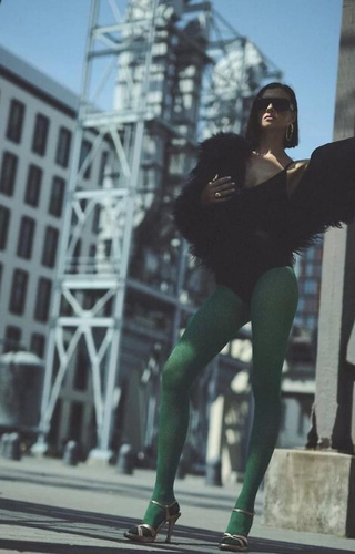 1236 Galia harisnyanadrág 80 den Gabriella botigla - mintás, bársony, 3D technológia