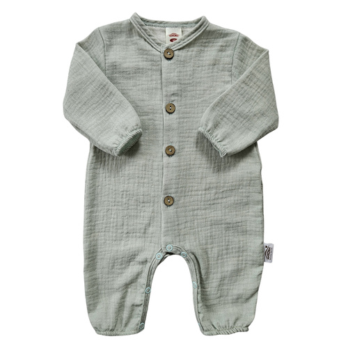 Just Muslin pizsama 02235BSM Makoma menta - könnyű, légáteresztő, 100% pamut