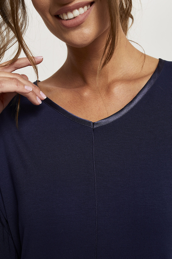 Song Női pizsama 3/4 ujjú, 3/4 nadrág olasz divat - sötétkék