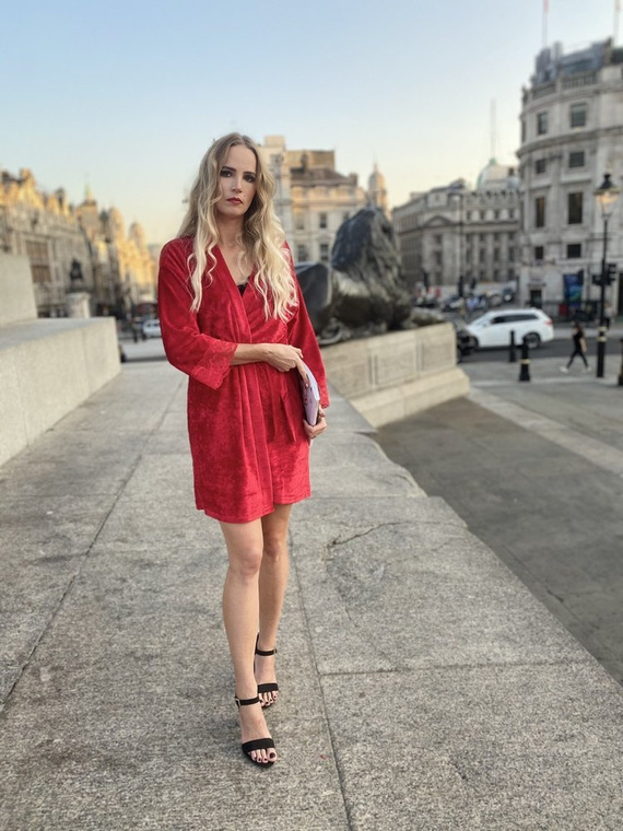 457 Milagros Női rövid köntös Forex - piros