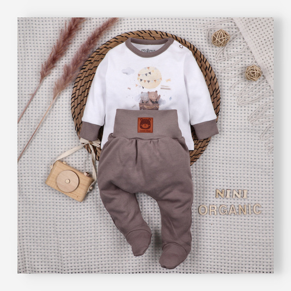 ABN-5541 Nini Happy Animals baba blúz bio pamutból - nikkelmentes varrás, bio, lengyel gyártás