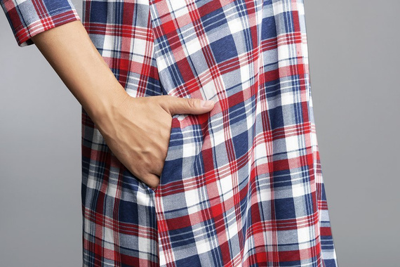 Rugia kismama és szoptatós hálóing 3/4 ujjú olasz divat - tengerészkék