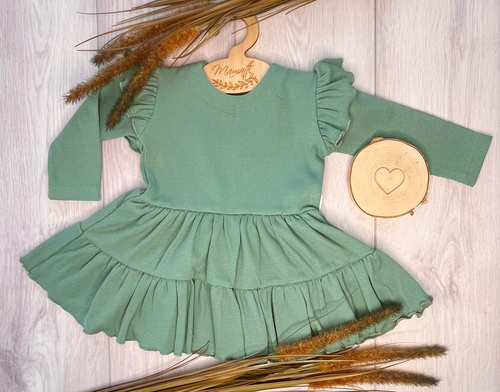 Mamatti SP505 Kislány ruha pillangó ujjakkal 97% pamut