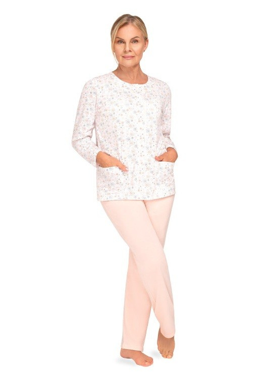 Maria III 202 Martel Női pizsama narancssárga 33- 100% pamut | Kigombolatlan | Hosszú ujjú és hosszú nadrág | Prémium kényelem egész évben