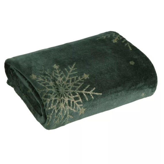 Eurofirany karácsonyi takaró zöld - puha mikroszálas ágytakaró, 240 g/m²