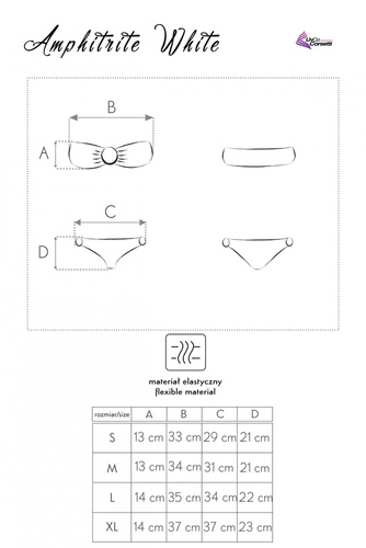 Amphitrite LC 9731 fürdőruha LivCo Corsetti - fehér