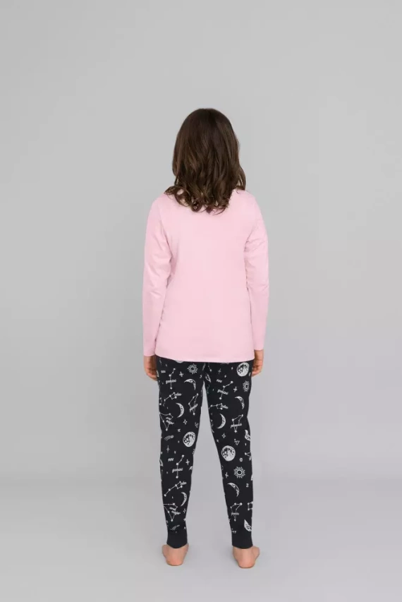 Umbra Lány pizsama, hosszú ujjú és nadrág Olasz divat - lazac/print