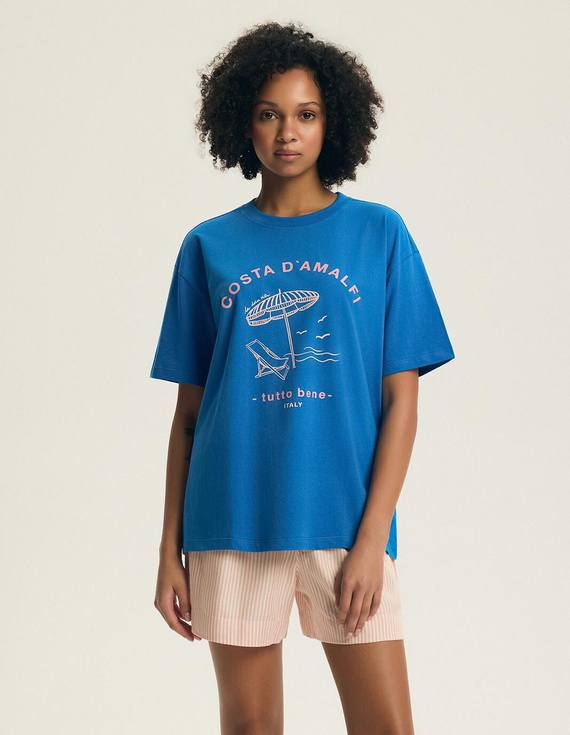 Nyári női pizsama 44479 Edris pamut és viszkóz