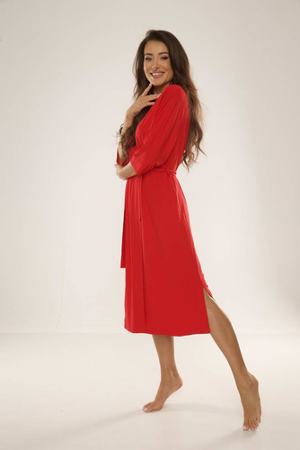 942 Visa hosszú fürdőköpeny De Lafense - piros 589