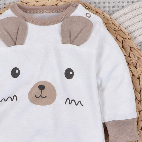 ABN-5509 Sky Journey Nini láb nélküli baba pizsama | Bio pamut, nyomógombos záródással