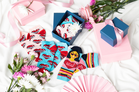 K89S Super Mama lábzokni olasz divat - tengerészkék/színek