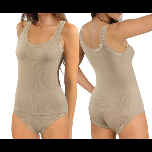 Sesto Senso 6109 női top csipkével varrás nélküli rugalmas kényelmes sabia