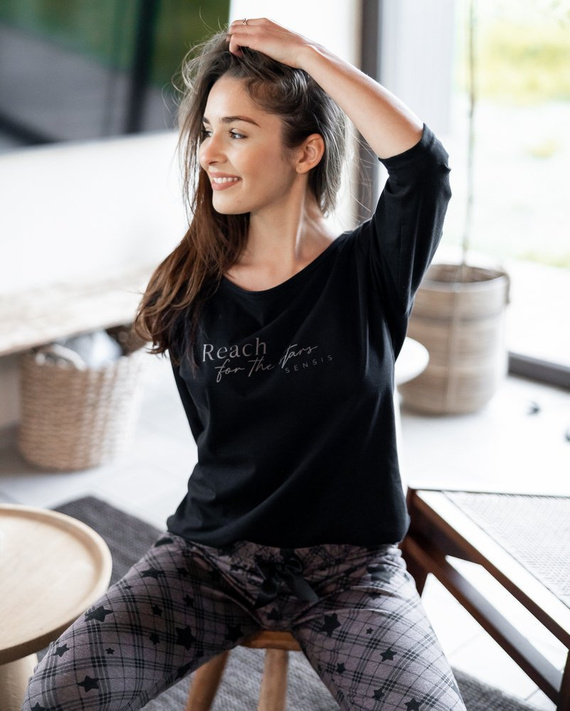 Sensis Reach For The Stars Női pizsama - fekete-barna