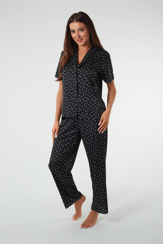 Ria Női pizsama rövid ujjú, hosszú nadrág olasz divat - print