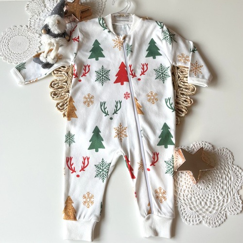 Mamatti Babies' Pajacifier PS01 Boldog karácsonyt - láb nélküli, cipzáras