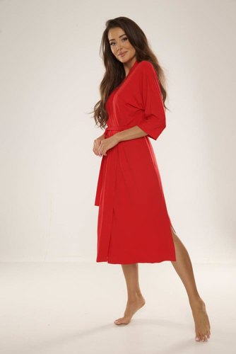 942 Visa hosszú fürdőköpeny De Lafense - piros 589