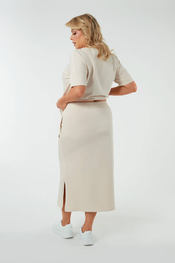 Stella női maxiszoknya Olasz divat - bézs
