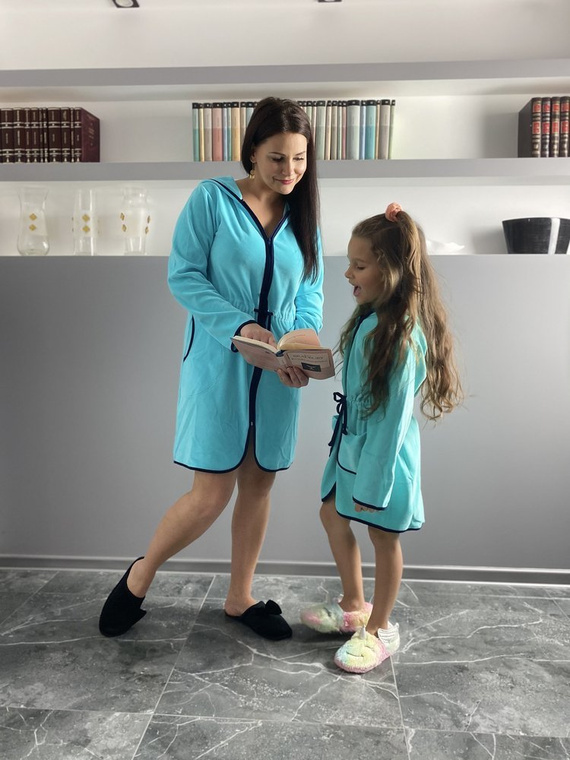 374 / 375 Desiree gyermek fürdőköpeny - menta