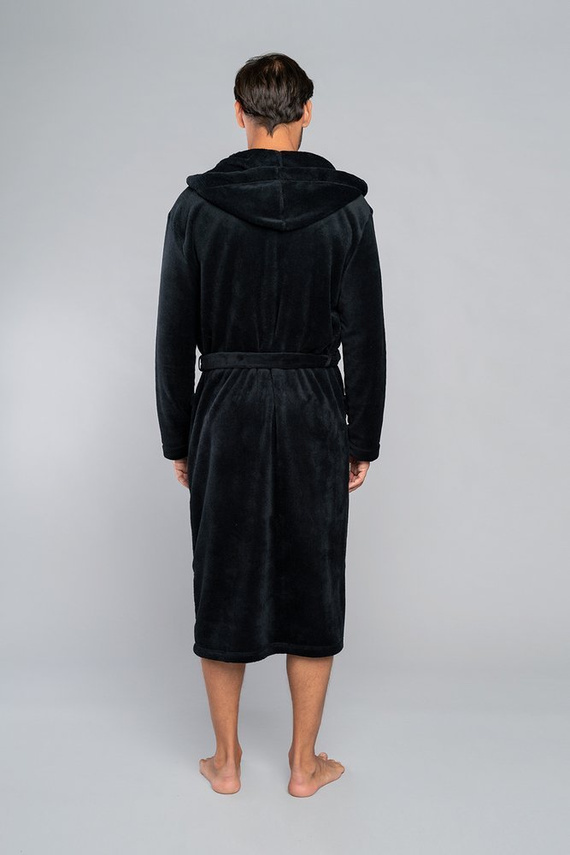 Mimas Férfi kapucnis fürdőköpeny olasz divat - teve színű