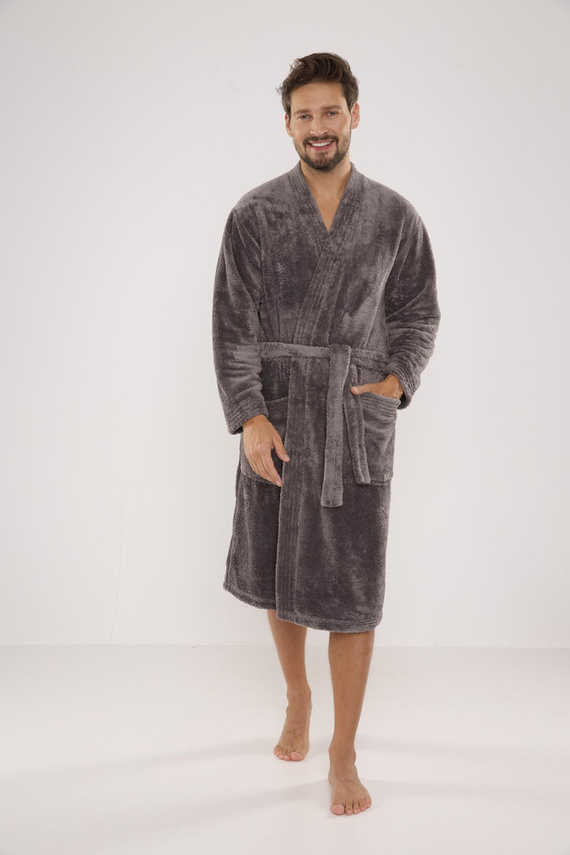 391 Hugo férfi fürdőköpeny De lafense - szürke