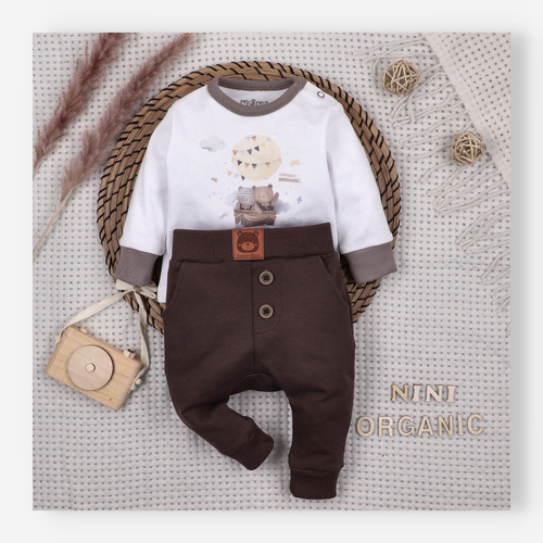 ABN-5541 Nini Happy Animals baba blúz bio pamutból - nikkelmentes varrás, bio, lengyel gyártás