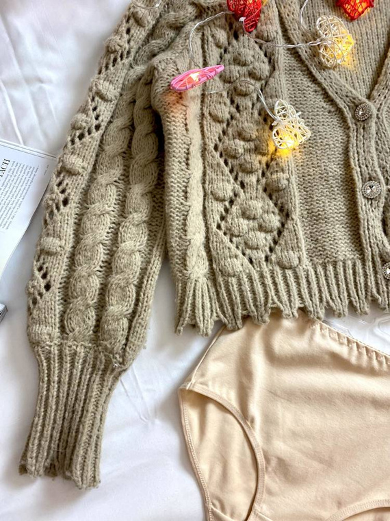 018 Sara Magasított alsónadrág De lafense - bézs