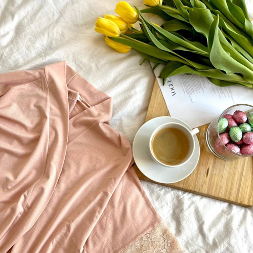 643 Noela Női fürdőköpeny De Lafense - bézs