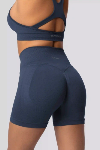 Spaio PUSH-UP PRO alakformáló varrás nélküli női rövidnadrág magas derék navy blue
