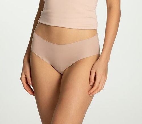 Női alsónadrág Julimex Cotton Mood Classic bézs - pamut, varrás nélküli, sima, klasszikus szabású