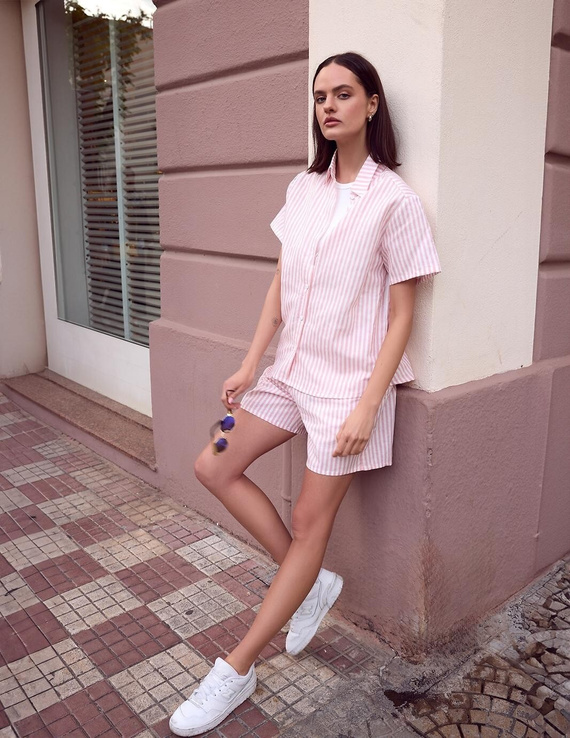 Donata Sensis női pizsama - ekrü-zöld