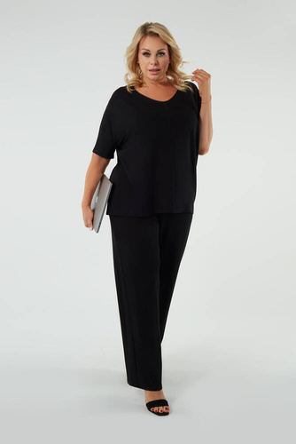 Soler Női hosszú nadrág Olasz divat - fekete