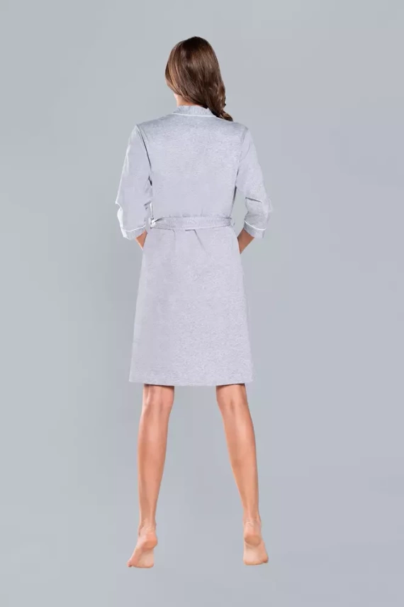 Megan Női köntös Olasz divat 3/4 ujjú - világos melange