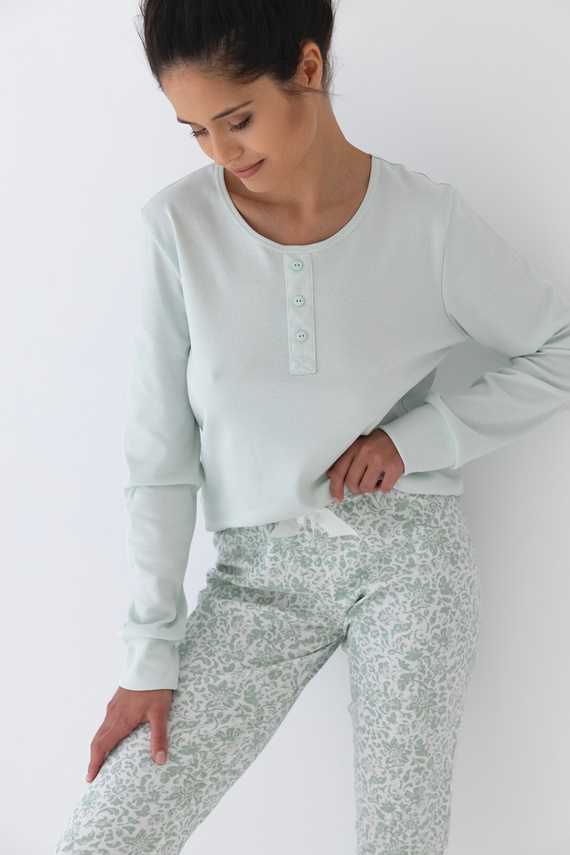 Oliva Interlock női pizsama Sensis - menta