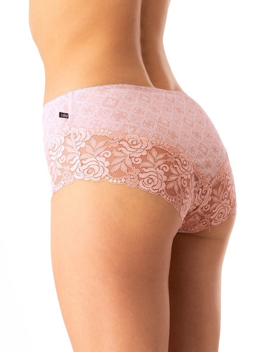 Női pamut bugyi Key LPB 731 fekete bézs - 2 db-os szett dobozban, klasszikus szabásvonalú