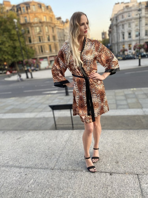 417 Valentina női köntös Forex - bézs - bézs