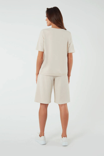 Madri rövid ujjú blúz Olasz divat - bézs