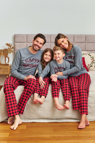 7344 Férfi sötétszürke Doctor Nap pizsama - 100% pamut