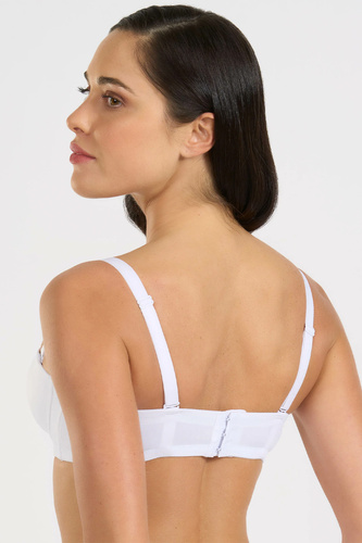 391 Melltartó Bandeau Bianco Selene Merevítővel Átalakítható Pántokkal