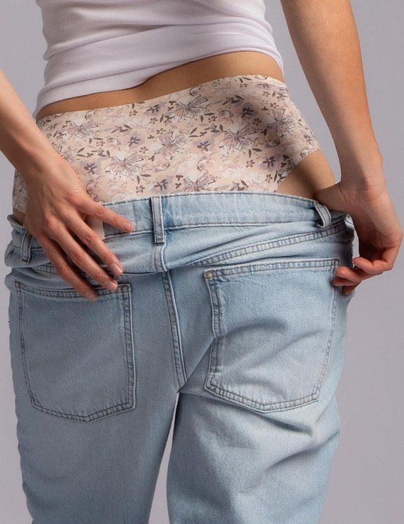 Női bugyi Lama L-LC1598 BI varrásmentes pamut 2 db bézs-mokka