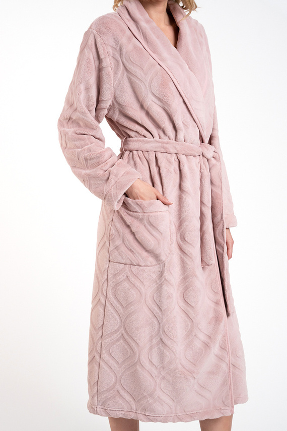 Morena Női gyapjú fürdőköpeny Іtalian Fashion - púderrózsaszín