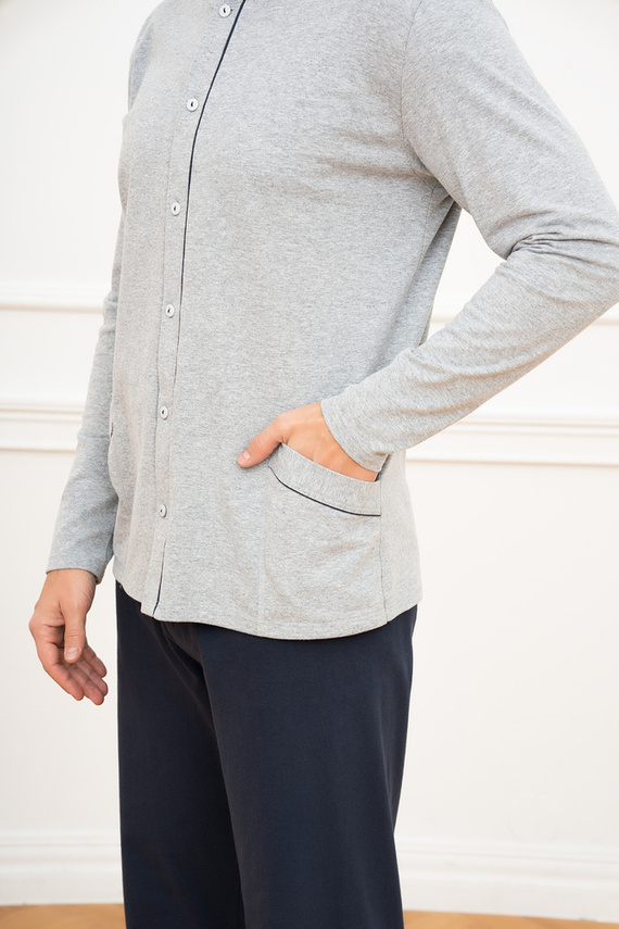 Alcest Férfi hosszú ujjú, hosszú nadrág olasz divat - tengerészkék