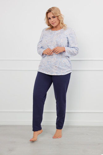 Jowita Női pizsama hosszú ujjú, hosszú nadrág Olasz divat